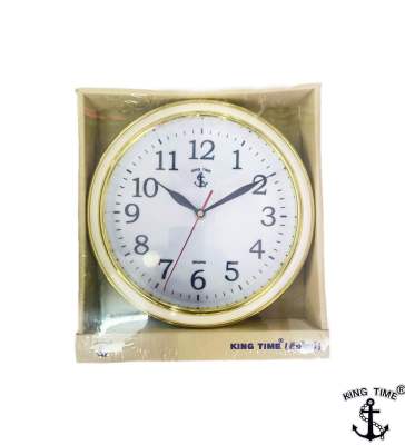 นาฬิกาแขวน ตราสมอ ⚓️ KING TIME สมอแท้ 100% รุ่น 77 9.5นิ้ว แบบเดินเรียบ ห้ามใช้ถ่านอัลคาไลน์!