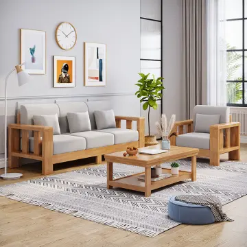 Small Wood Sofa Set With Great