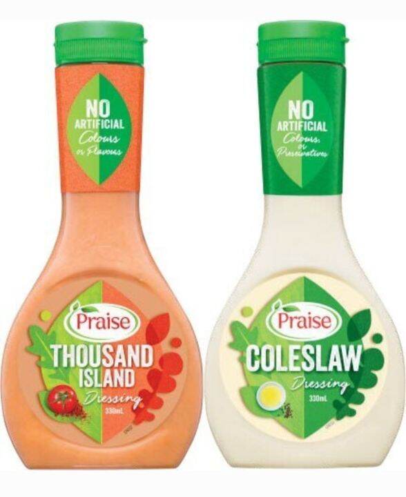 Praise Dressing Coleslaw / Thousand Island / French Dressing (330ml