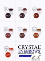 สี crystal pro สีcrystal pro กล่องขาว สีเนื้อครีม สีสำหรับเพ้นคิ้ว มีให้เลือกสูตรน้ำหรือครีม สีสักลายเส้น สีเพ้นคิ้ว