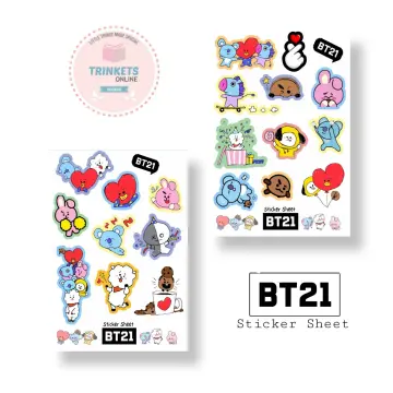 BT21 sticker, Bts sticker, How to make stickers at home, Diy stickers, Bts crafts