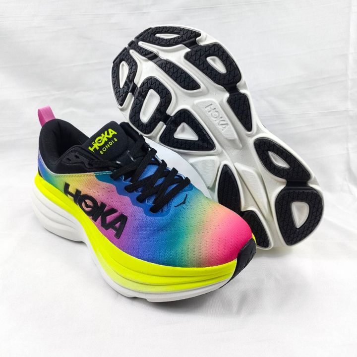 Hoka Bondi 8 Black Rainbow size 37-40 | Lazada Indonesia