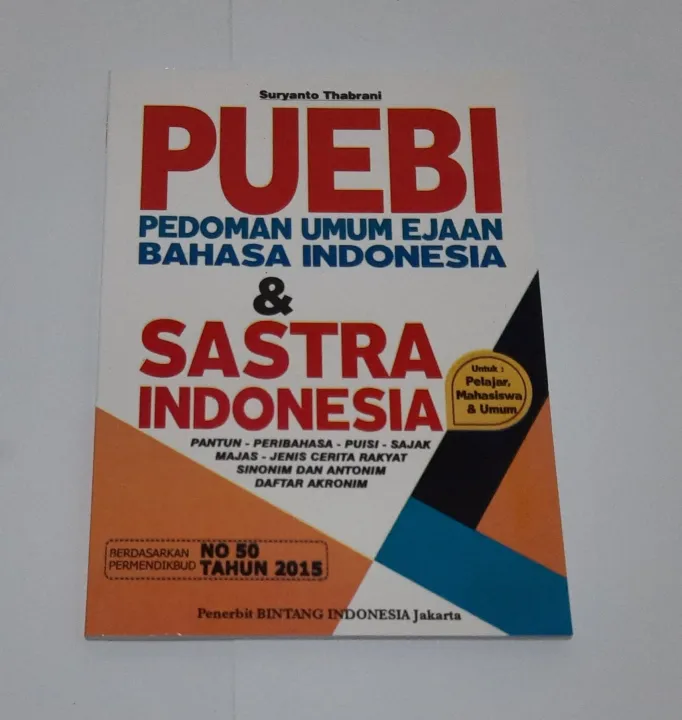 Buku PUEBI Pedoman Umum Ejaan Bahasa Indonesia Dan Sastra Indonesia ...