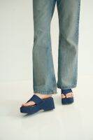 Glimpse - รองเท้าส้นสูงผ้ายีนส์ - Denim Sandals