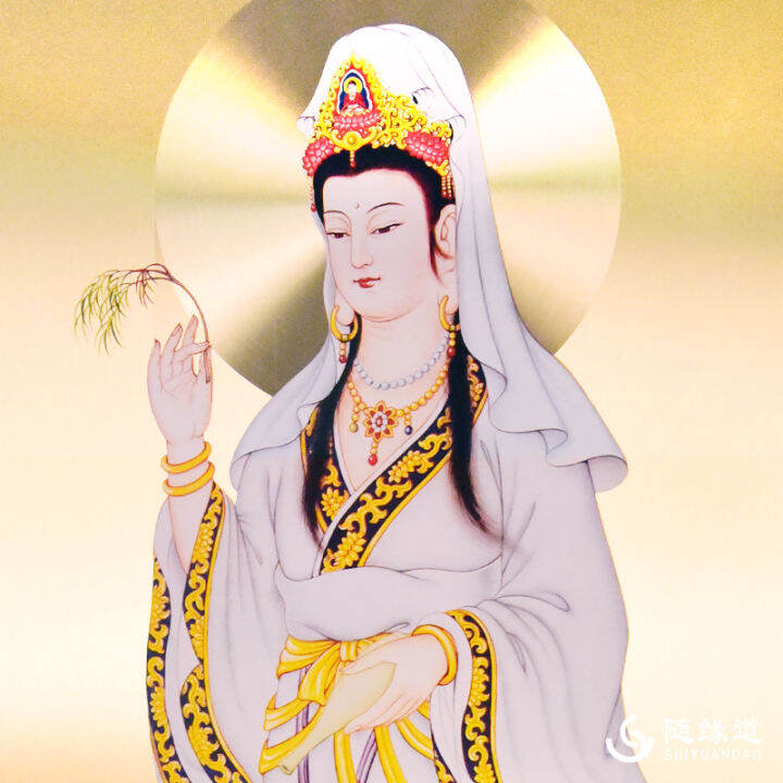 Taiwan Baohua White Clothes Guanyin Portrait Domestic Buddhist Hall ...