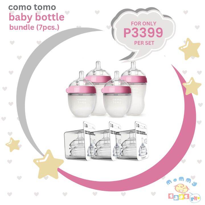 Comotomo Baby Bottle Bundle Pink Nest Comotomo Baby Bottle Bundle