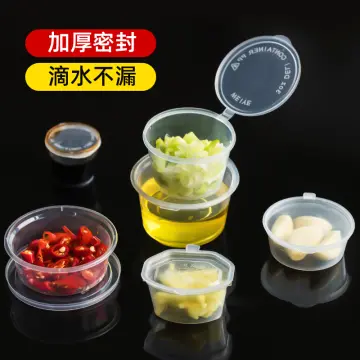 50Pcs 25/30/40ml Plastic Takeaway Sauce Cup Containers Food Box With Hinged  Lids Pigment Paint Box Palette Disposable Box