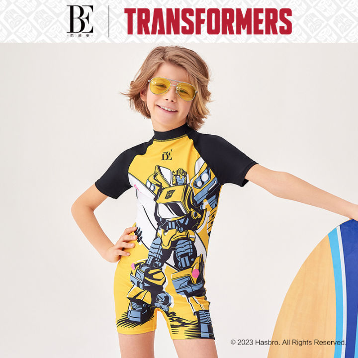 be-ชุดว่ายน้ำวันพีซสำหรับเด็กสินค้าใหม่2023ซีรีส์-transformers-ชุดว่ายน้ำบ็อกเซอร์ระบายอากาศได้ดีแห้งเร็วสำหรับเด็กชาย