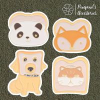 ?? พร้อมส่ง : เข็มกลัดเซ็ทสุนัขจิ้งจอก, แมวและหมีแพนด้า x ขนมปัง | Fox, Dog, Cat &amp; Panda x Bread Toast Enamel Brooch Pin