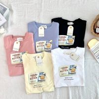 Sugarbeetshop | F014 CREAMERY Butter made invelb ? เสื้อโอเวอร์ไซต์ oversize เสื้อยืดผ้า cotton