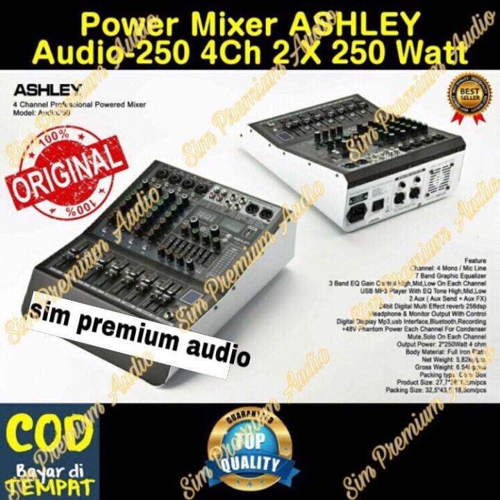 POWER MIXER ASHLEY AUDIO250 Audio 250 4 CHANNEL ORIGINAL Lazada Indonesia