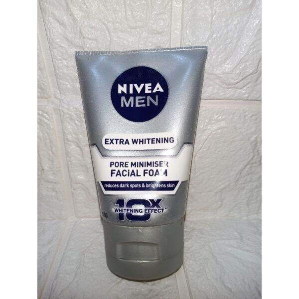 NIVEA MEN Extra Whitening pore minimister facial foam (100g) | Lazada PH