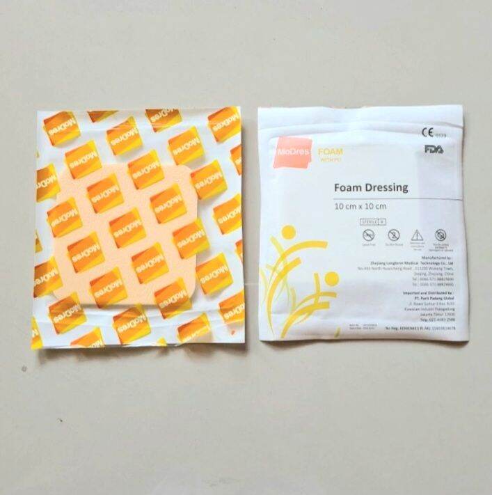 MoDres Foam Dressing With PU ORIGINAL 10cm x 10cm Foam Pembalut Luka