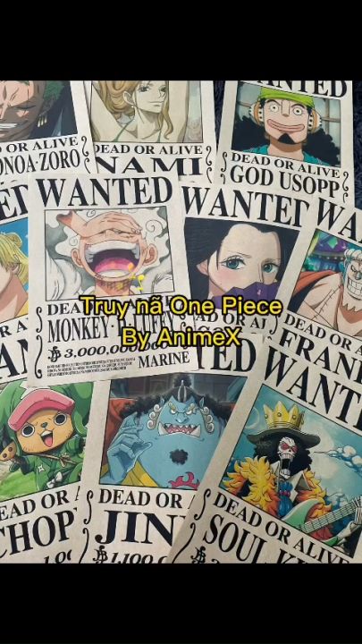 1 Tờ Truy Nã One Piece Mới Nhất - Wanted Onepiece - Có Sẵn Keo ...