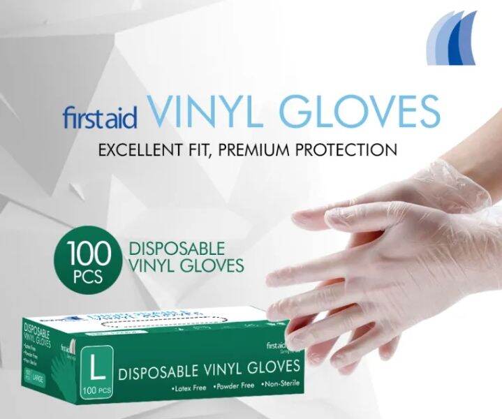 Vinyl Gloves First Aid 100pcs Lazada PH