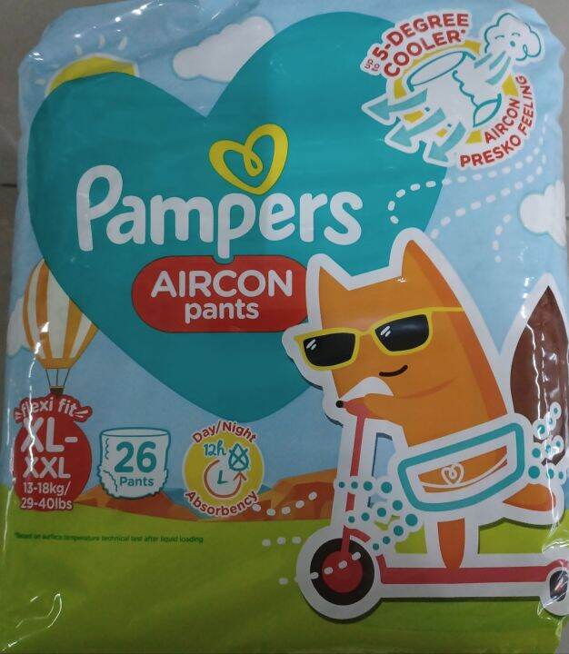 PAMPERS AIRCON PANTS DISPOSABLE DIAPER XLXXL SIZE 26 PANTS Lazada PH