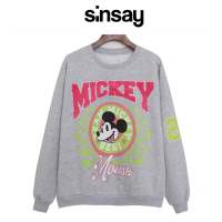 เสื้อสเวตเตอร์  ปักลาย Mickey  ทรงโอเวอร์ไซส์ แบรนด์ ?SINSAY ? แท้?% (TS199)