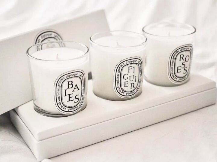 Diptyque candle set 3x70g. Lazada.co.th