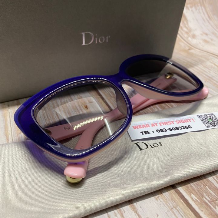 แว่น-dior-promesse2-แว่นตากันแดด-ของแท้100-รับประกัน1ปี-รุ่น-3ijeu-สีน้ำเงิน-ชมพู-christian-dior-made-in-italy