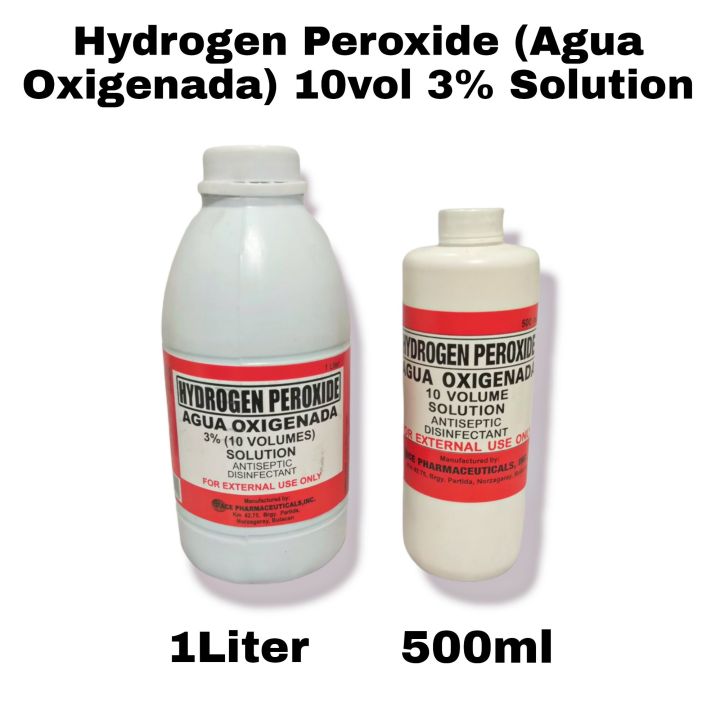 Hydrogen Peroxide Agua Oxigenada 10vol 3 Solution 1liter500ml Lazada Ph 5835