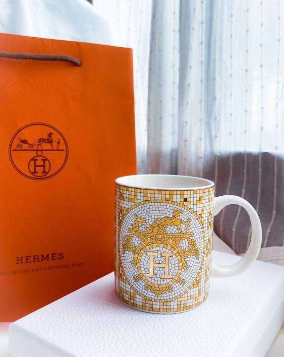 แก้วน้ำ Hermes สุดหรู ไฮโซ มี 2ลาย | Lazada.co.th