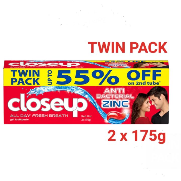 CLOSEUP Toothpaste Antibacterial Zinc Twin Pack 2 x 175g Lazada PH