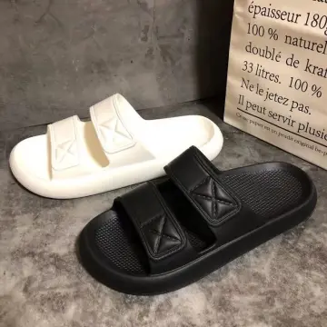 White slide hot sale on sandals