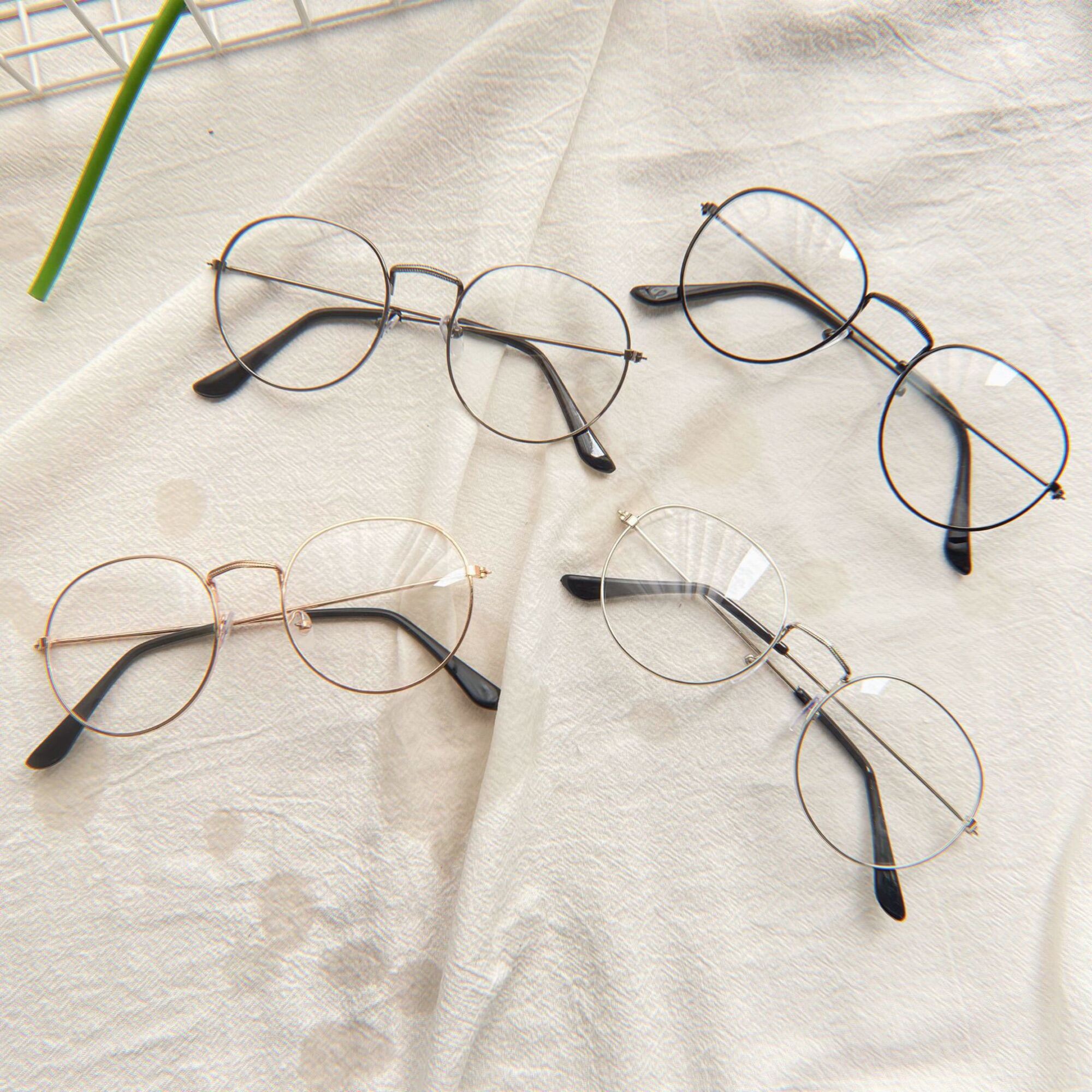Korea Style Unisex Spectral Frame Clear Lens Round Glasses Fashion Simple Design Frame Glasses No Power Cermin Mata