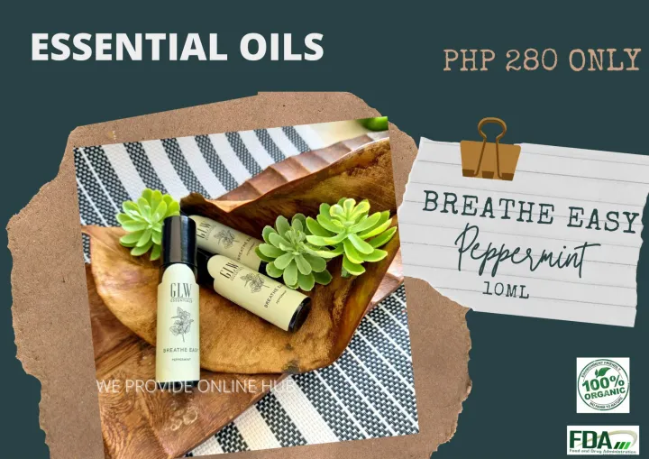 BREATHE EASYPeppermint Esential Oil 10ml Lazada PH