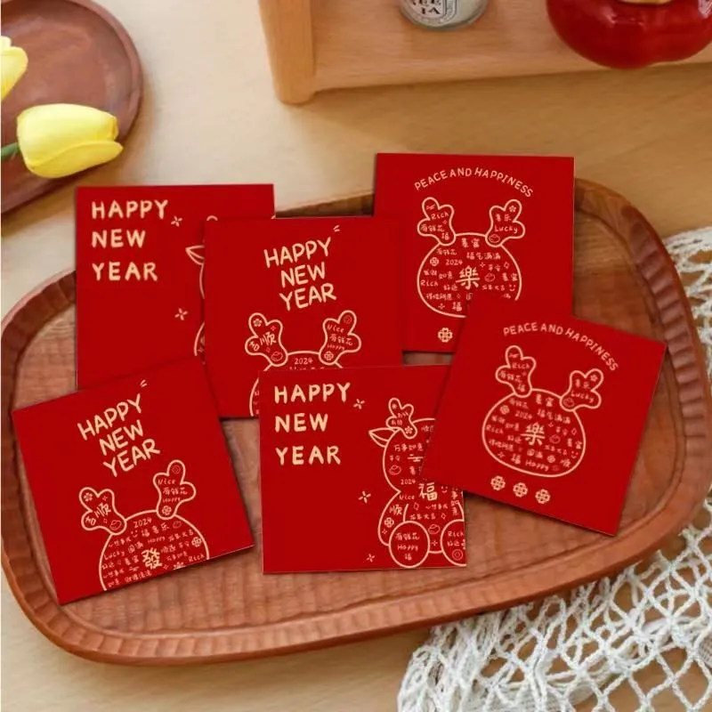 Nuolin Cash Pocket Lion Wake New Year Packet Chinese Cartoon Red