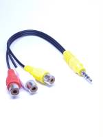 สาย AV สาย3.5mm to 3RCA Female สายอแดปเตอร์ภาพ เสียง จำนวน 1เส้น