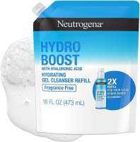 ✨พร้อมส่ง✨?? Neutrogena Hydro Boost เจลทำความสะอาดผิวหน้าให้ความชุ่มชื้นปราศจากน้ำหอมพร้อมกรดไฮยาลูโรนิค โฟมล้างหน้าและล้างเครื่องสำอางทุกวัน โฟมล้างหน้าสูตรอ่อนโยน ไม่ก่อให้เกิดสิว ถุงเติม 16 ชั้น ออนซ์