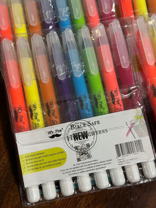 Mr. Pen- Bible Highlighters And Pens No Bleed, 8 Pack, Bible