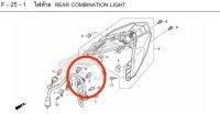 33301-K07-901×1/34905-GM9-003×2 ชุดหลอดไฟท้าย/ไฟเบรค Honda คลิ้ก125i ปี2012-2018 แพ็ก3ชิ้น อะไหล่แท้ศูนย์?%