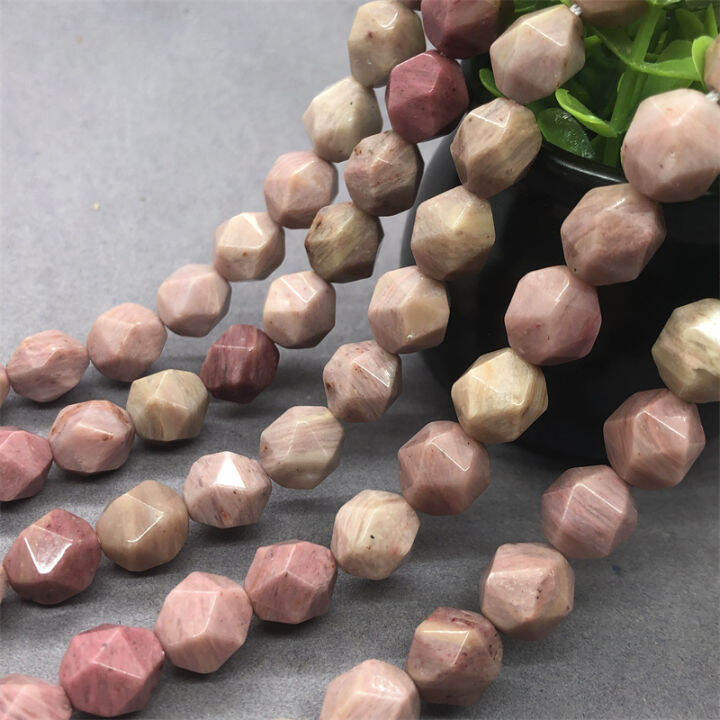 Red Rhodonite Beads 6-12mm Faceted Natural Stone Cut Gem Geometry DIY