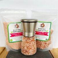 Pink salt เกลือหิมาลัย เกลือชมพู บรรจุใน ขวดบดเกลือ ฝา สแตนเลส 304 ขวดบดพริกไทย salt and pepper grinder