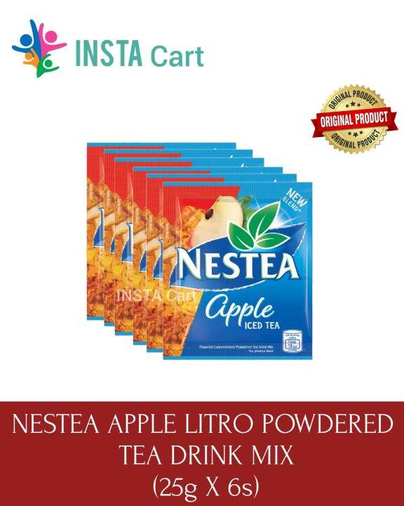 NESTEA APPLE LITRO POWDERED TEA DRINK MIX (25g X 6s) SACHET Lazada PH