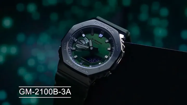 แท้Casio Gm-2100 Metal G-Shockแปดเหลี่ยมนาฬิกา Metal Octag - Puket Stores