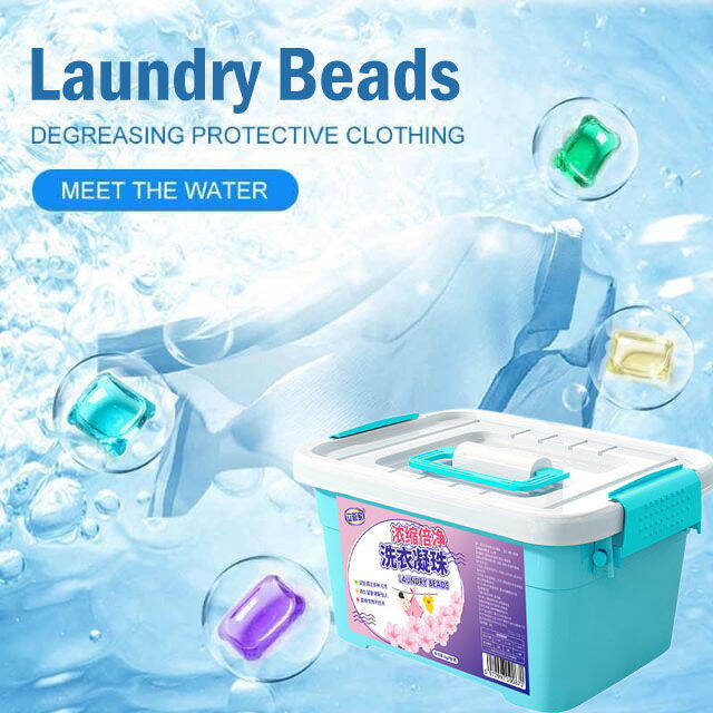 120pcs Laundry Beads Detergent Laundry Detergent Condensation Beads
