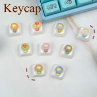 คีย์แคปหลอดไฟหลากสี มีให้เลือกถึง 10 สี น่ารักๆ keycap custom handmade for mechanical keyboard Artisan keycaps