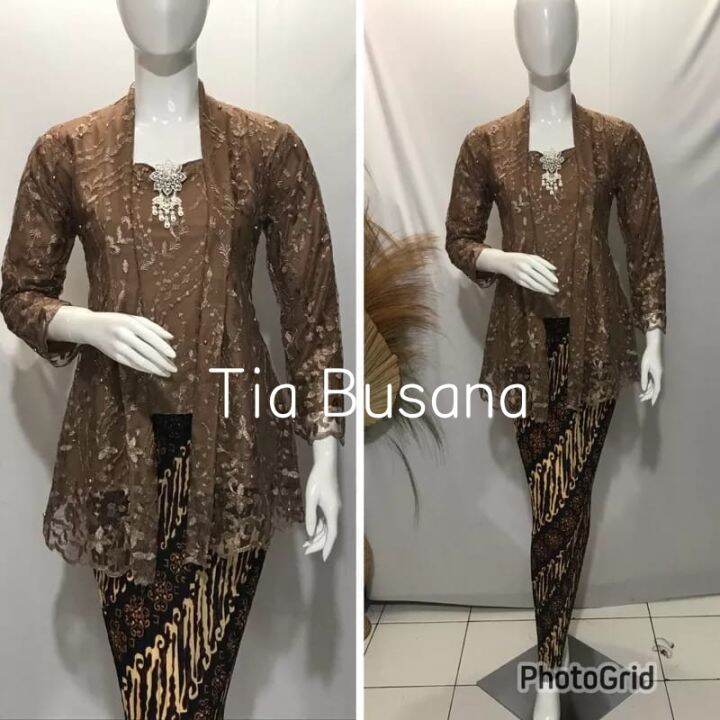 TB (COD) Kebaya Modern Setelan Kebaya Kutu Baru Tile Baju Kebaya Wisuda ...