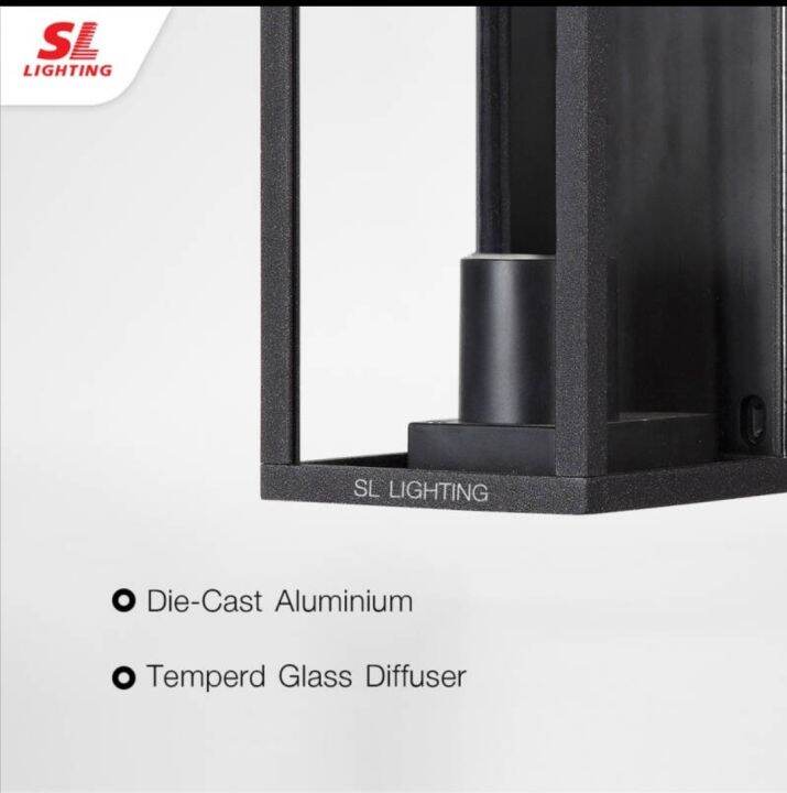 sl-10-2102w-bk-sl-lighting-โคมไฟติดผนังภายนอก-e27-sl-10-2102w-bk-outdoor-wall-light-die-cast-aluminium-tempered-glass-outside-wall-lamp