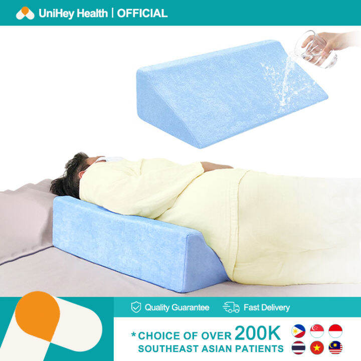 【UniHey】Wedge Pillow for Adult Side Sleeping Waterproof Memory Foam