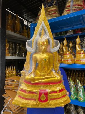 พระพุทธชินราช กว้าง15นิ้ว สูง23นิ้ว ประดับกากเพชรทอง
