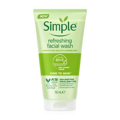 ซิมเพิล เจลล้างหน้า คายด์ ทู สกิน รีเฟรชชิ่ง เฟเชียล วอช เจล 150 มล. / Simple Refreshing Facial Wash 150ml
