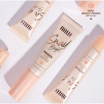 Mille Snail Bright Primer SPF15/PA+ ไพรเมอร์เบลอรูขุมขน 30 g.