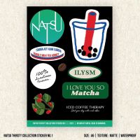 NATSU THIRSTY COLLECTION STICKER No.1 ขนาด A6