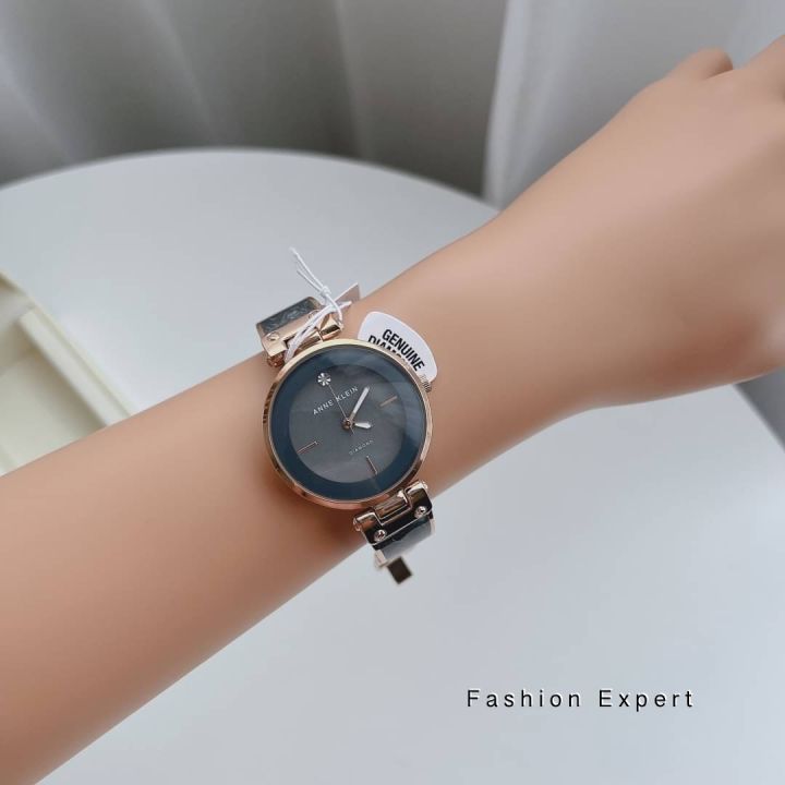 ของแท้100-ak-2512-anne-klein-womens-diamond-accented-dial-bangle-watch