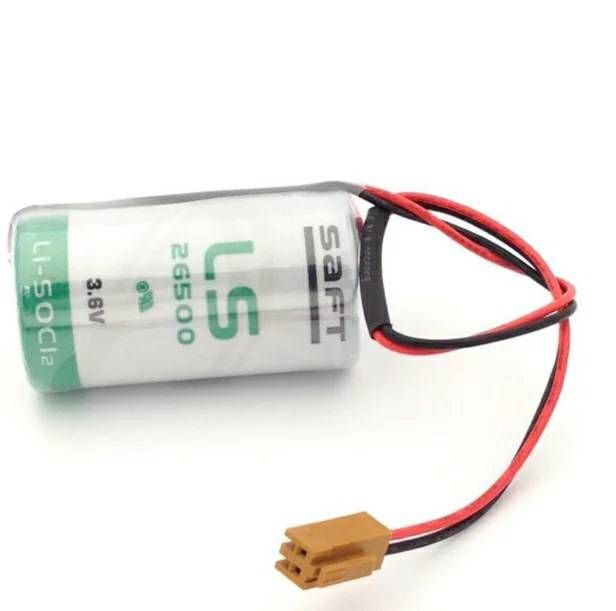 saft-ls26500-26500-c-3-6v-8000mah-แบตเตอรี่ชาร์จไฟ-ls26500-plc-อุตสาหกรรมแบตเตอรี่เซลล์พร้อมปลั๊ก