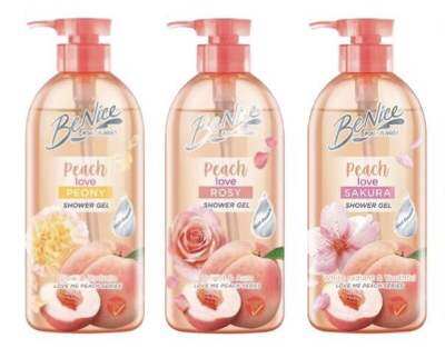 BeNice Love Me Peach Shower Gel 450ml. /Refill 400ml.